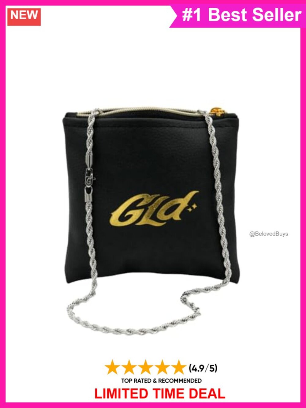 Gold Plated Rope Chain Necklace Lobster Clasp Unisex